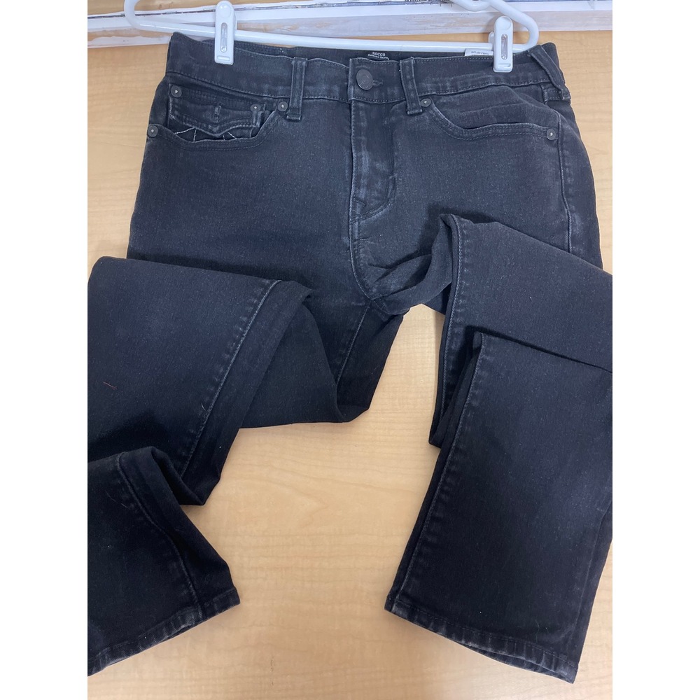 True Religion Rocco Relaxed Skinny Flap Black Jeans Mens 32x32 105707